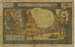 500 Francs EQUATORIAL AFRICAN STATES (FRENCH)  1965 P.04g q.MB