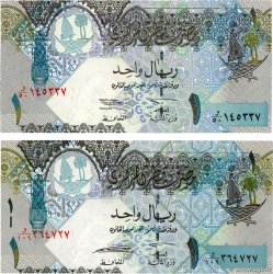 1 Riyal Lot QATAR  2003 P.20 et P.28 NEUF