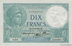 10 Francs MINERVE modifié FRANCE  1940 F.07.24 UNC