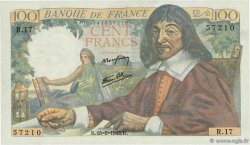 100 Francs DESCARTES FRANCIA  1942 F.27.01 SPL+