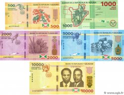 500 au 10000 Francs LOT BURUNDI  2018 P.50 au P.54