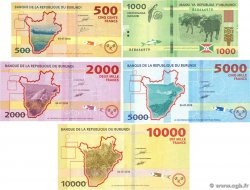 500 au 10000 Francs LOT BURUNDI  2018 P.50 au P.54 UNC