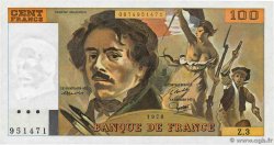 100 Francs DELACROIX modifié FRANCIA  1978 F.69.01b q.FDC