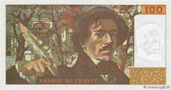 100 Francs DELACROIX modifié FRANCIA  1978 F.69.01b q.FDC