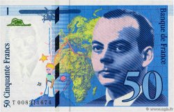 50 Francs SAINT-EXUPÉRY Mouton décalé Fauté FRANCE  1993 F.72f1.02