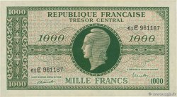 1000 Francs MARIANNE THOMAS DE LA RUE FRANCIA  1945 VF.13.02 FDC