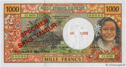 1000 Francs Spécimen FRENCH PACIFIC TERRITORIES  2000 P.02fs FDC