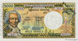 5000 Francs Spécimen TAHITI  1982 P.28cs var UNC