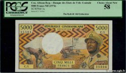 5000 Francs CENTRAL AFRICAN REPUBLIC  1974 P.03a AU