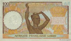 100 Francs AFRIQUE ÉQUATORIALE FRANÇAISE Duala 1941 P.08 XF+