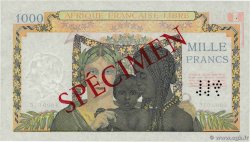 1000 Francs Spécimen AFRIQUE ÉQUATORIALE FRANÇAISE Brazzaville 1941 P.09S SC