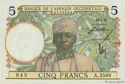 5 Francs FRENCH WEST AFRICA  1938 P.21