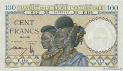 100 Francs FRENCH WEST AFRICA  1940 P.23