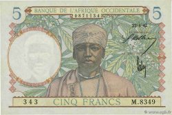 5 Francs FRENCH WEST AFRICA  1942 P.25