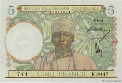 5 Francs FRENCH WEST AFRICA  1942 P.25