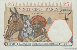 25 Francs FRENCH WEST AFRICA  1942 P.27 AU