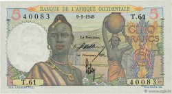 5 Francs FRENCH WEST AFRICA  1948 P.36