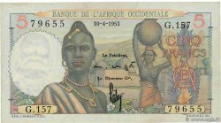 5 Francs FRENCH WEST AFRICA  1953 P.36