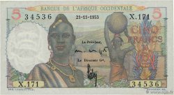 5 Francs FRENCH WEST AFRICA  1953 P.36