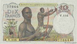 10 Francs FRENCH WEST AFRICA  1953 P.37