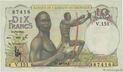 10 Francs FRENCH WEST AFRICA  1954 P.37