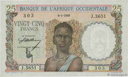 25 Francs FRENCH WEST AFRICA  1948 P.38