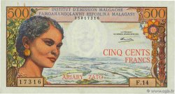 500 Francs - 100 Ariary MADAGASKAR  1966 P.058a fST+