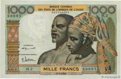 1000 Francs ESTADOS DEL OESTE AFRICANO  1959 P.004 SC+