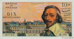 10 Nouveaux Francs RICHELIEU FRANCE  1961 F.57.14 XF+