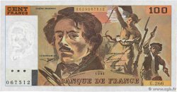 100 Francs DELACROIX 442-1 & 442-2 FRANCE  1994 F.69ter.01b UNC-