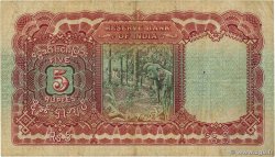 5 Rupees BURMA (SEE MYANMAR)  1938 P.04 F