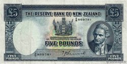 5 Pounds NEW ZEALAND  1940 P.160a VF