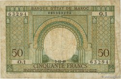 50 Francs MAROC  1949 P.44