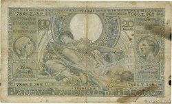 100 Francs - 20 Belgas BÉLGICA  1941 P.107