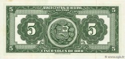 5 Soles de Oro PERU  1968 P.083a fST+