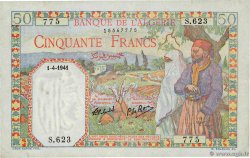 50 Francs ALGERIA  1941 P.084 VF-