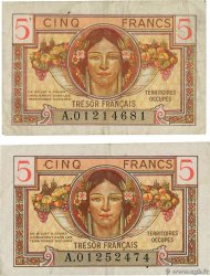 5 Francs TRÉSOR FRANÇAIS Lot FRANKREICH  1947 VF.29.01 SS