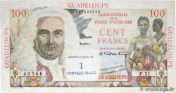 1 NF sur 100 Francs La Bourdonnais GUADELOUPE  1960 P.41