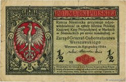 1/2 Marki POLOGNE  1917 P.007 TB