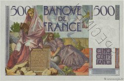 500 Francs CHATEAUBRIAND Spécimen FRANKREICH  1945 F.34.01Sp ST