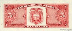 5 Sucres ECUADOR  1988 P.113d XF