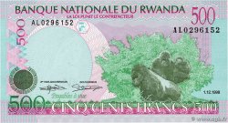 500 Francs RUANDA  1998 P.26b FDC