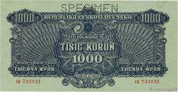 1000 Korun Spécimen CZECHOSLOVAKIA  1944 P.050s XF