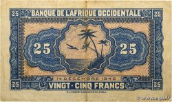 25 Francs FRENCH WEST AFRICA  1942 P.30a fVZ