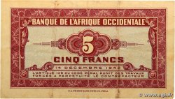 5 Francs FRENCH WEST AFRICA (1895-1958)  1942 P.28a VF