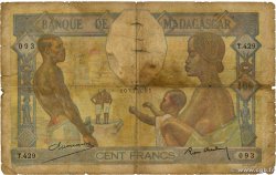 100 Francs MADAGASCAR  1937 P.040 B