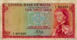 10 Shillings MALTE  1968 P.28a F