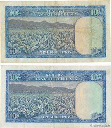 10 Shillings Lot RHODESIEN  1968 P.27b fSS