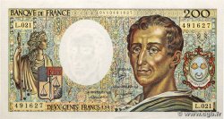 200 Francs MONTESQUIEU FRANCE  1983 F.70.03