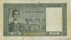 10 Dinara YUGOSLAVIA  1939 P.035 q.SPL